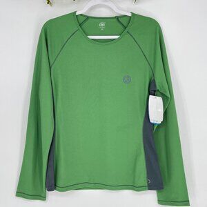 Alo‎ Hewlett Packard HP Green Gray Kids XXL Activewear Base Layer Shirt Cool Fit